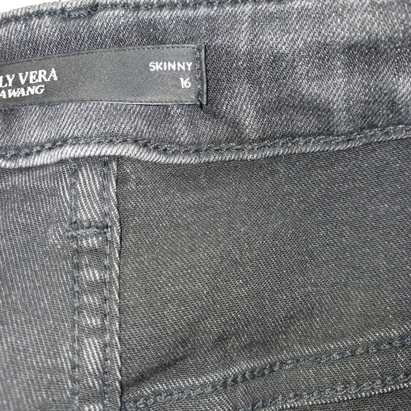 Vera Wang Gray Skinny Jeans sz 16 - Picture 4 of 12